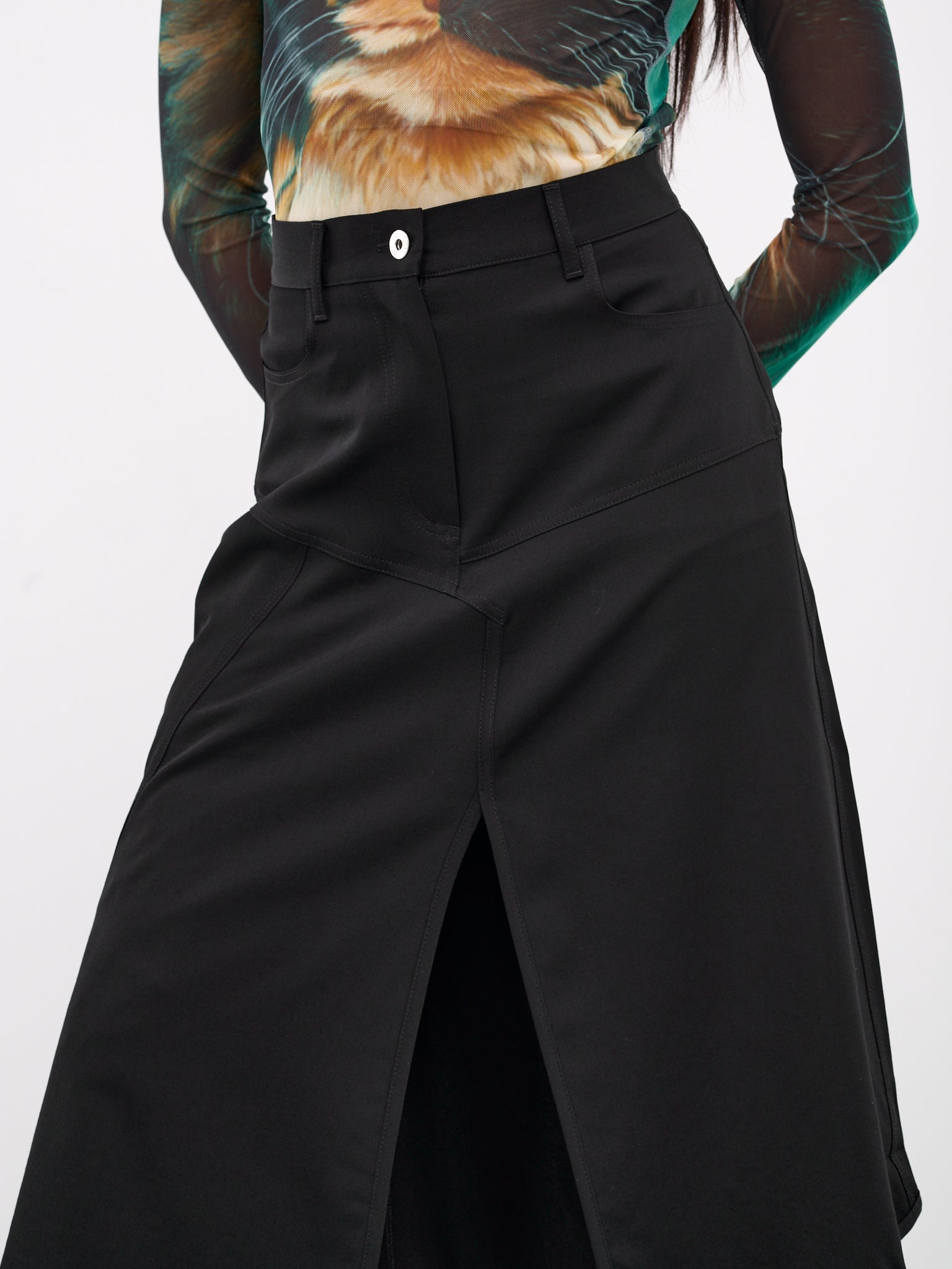 Patchwork A-Line Skirt - 4