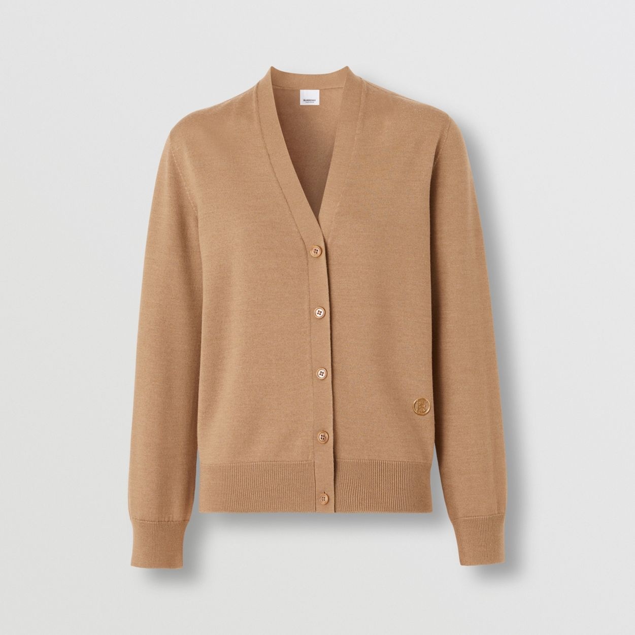 Monogram Motif Wool Silk Blend Cardigan - 1