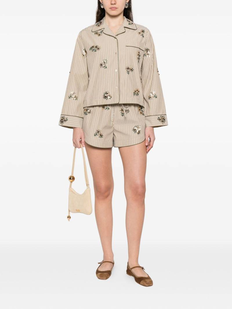 Sandro striped-pattern shorts outlook