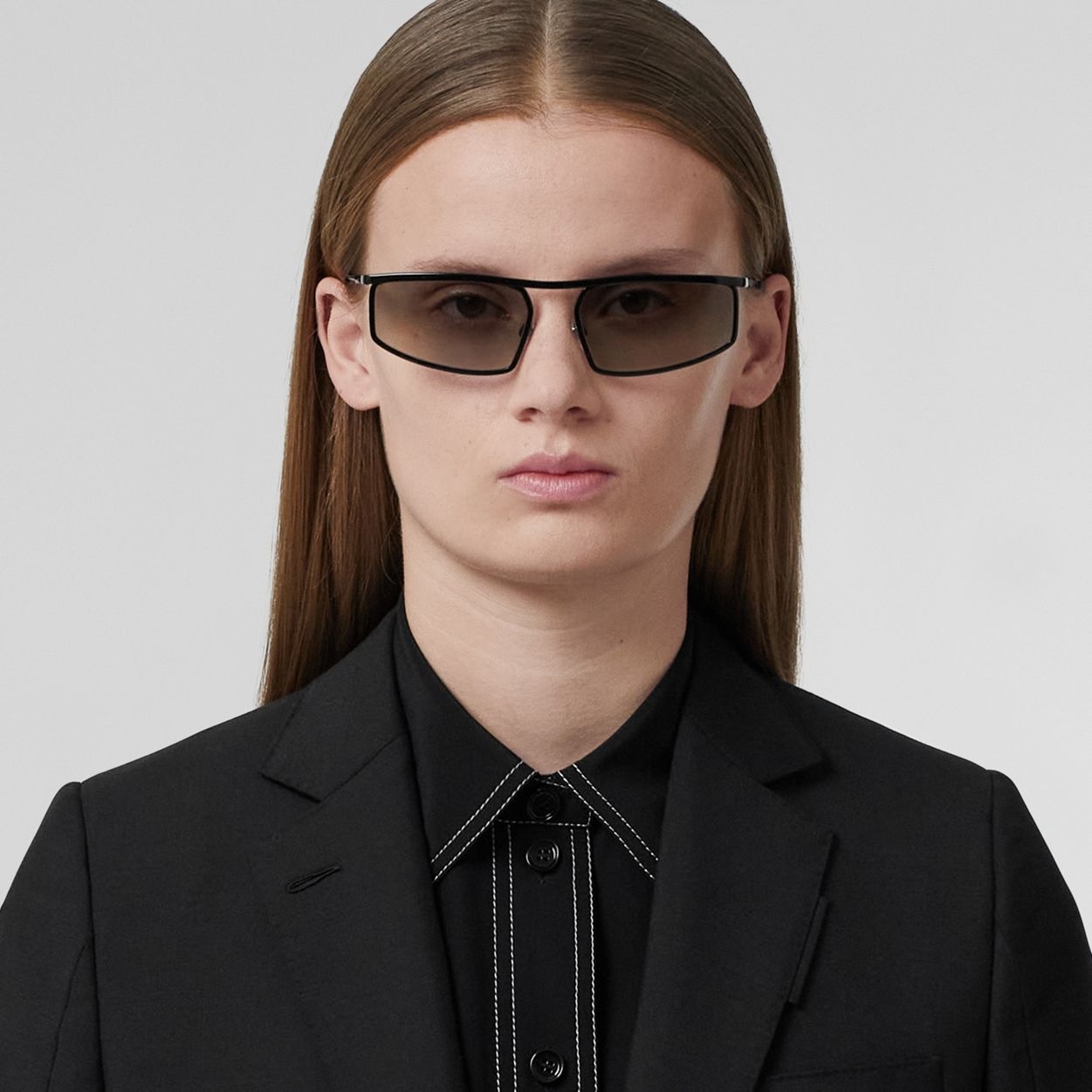 Logo Detail Rectangular Frame Sunglasses - 3