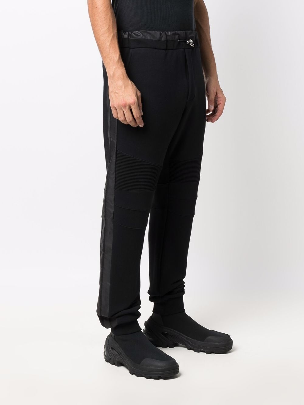 panelled cotton track pants - 3