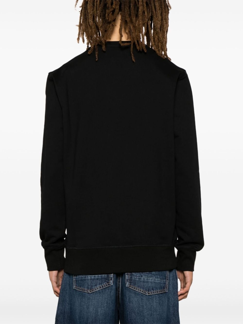 logo-print cotton sweatshirt - 4