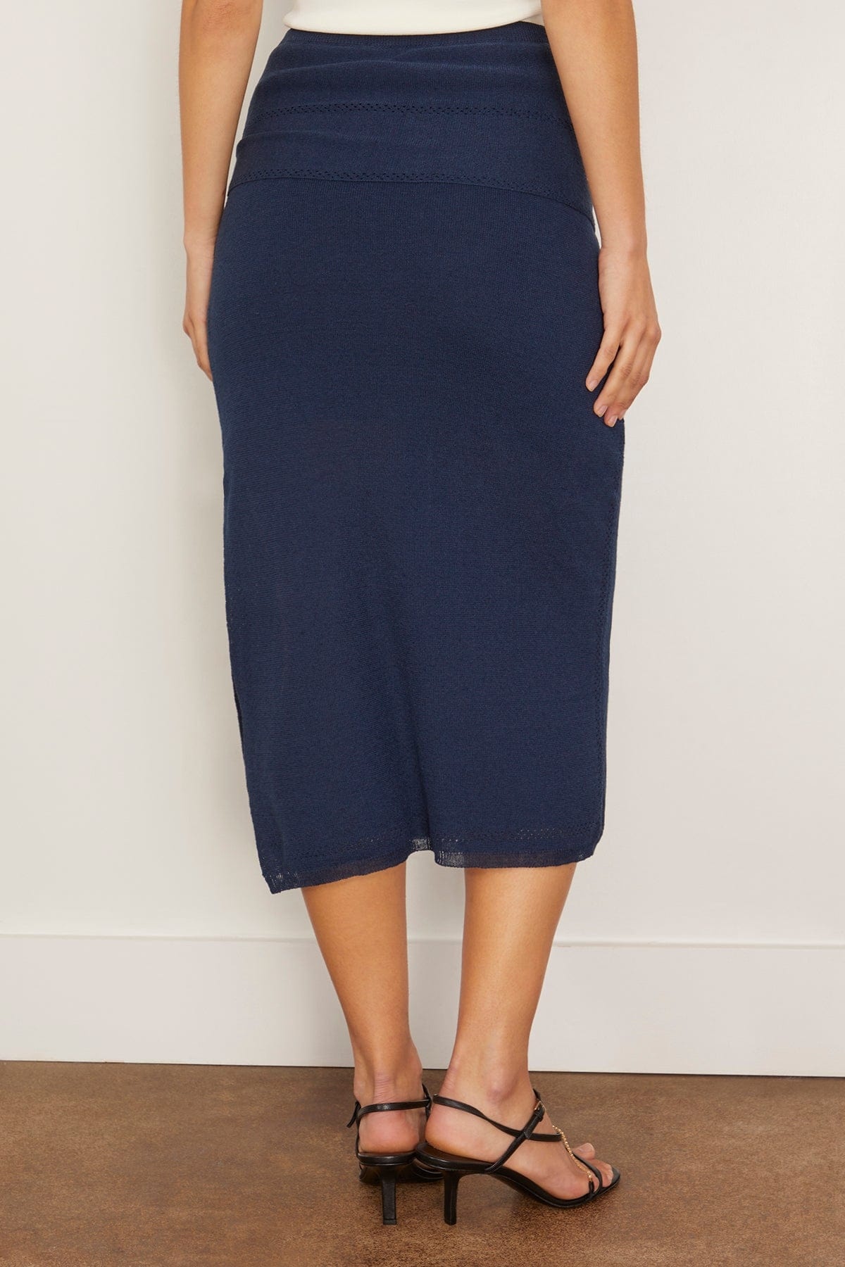 Phelan Knit Skirt in Navy - 4