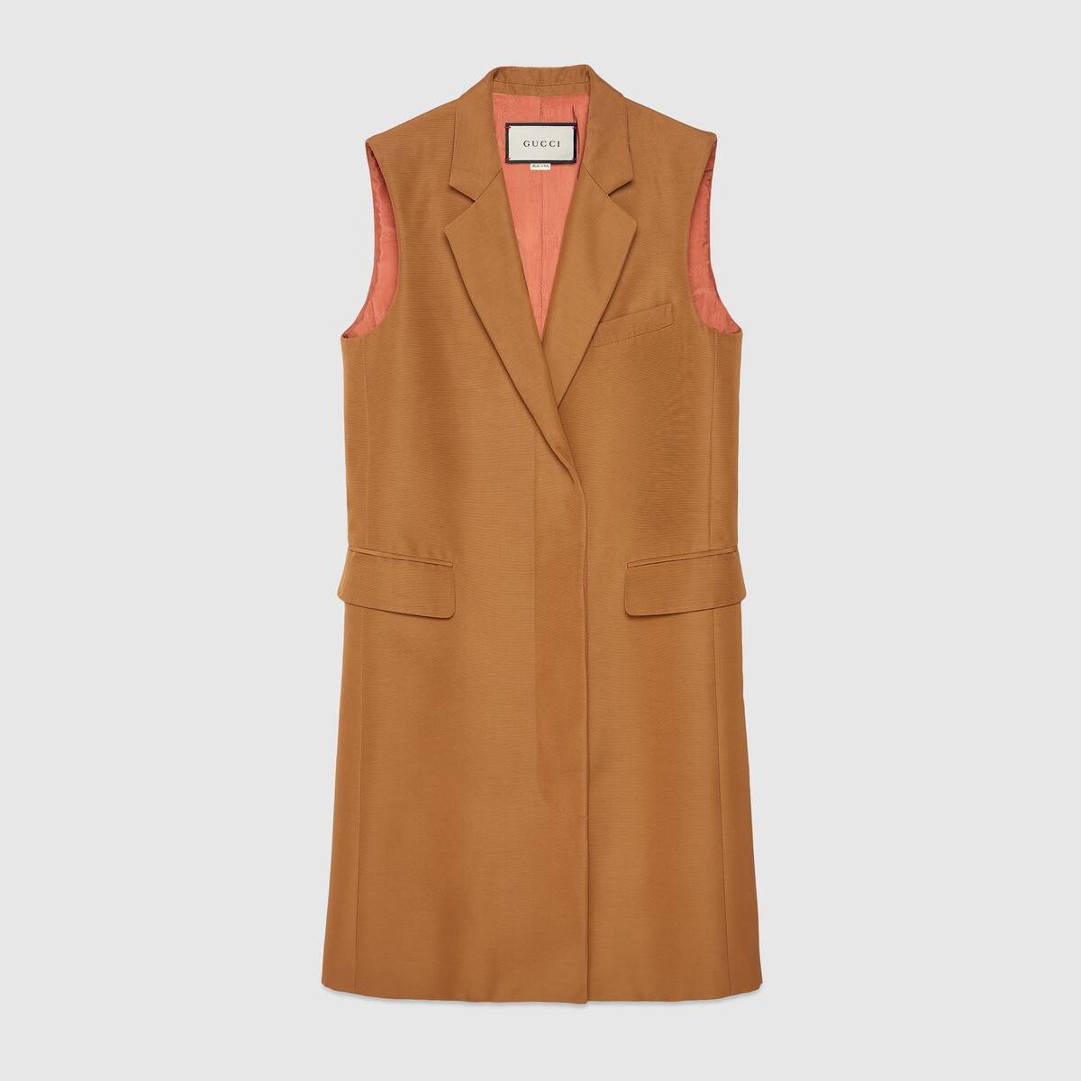 Long faille vest - 1