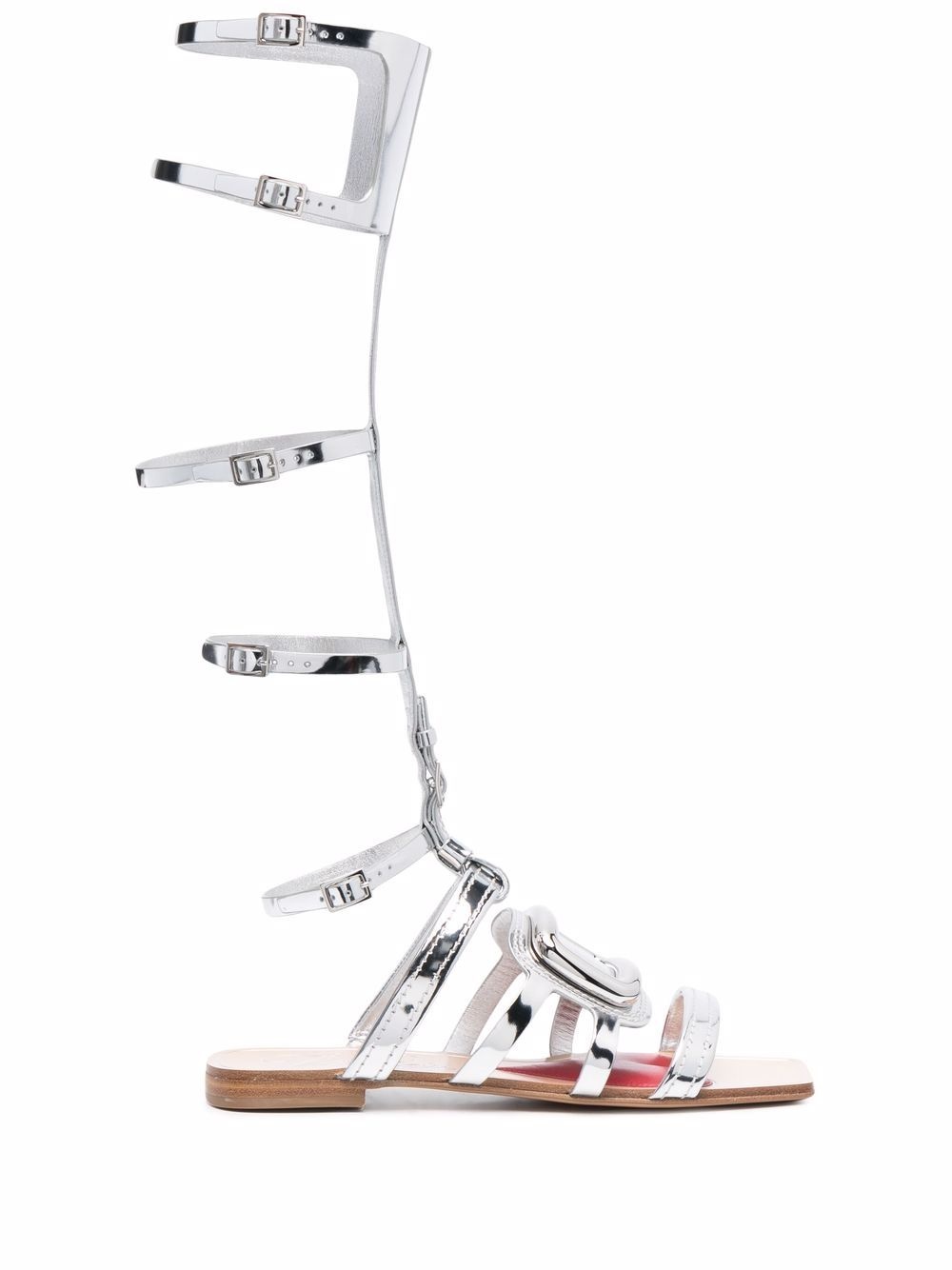 Metal buckle gladiator sandals - 1