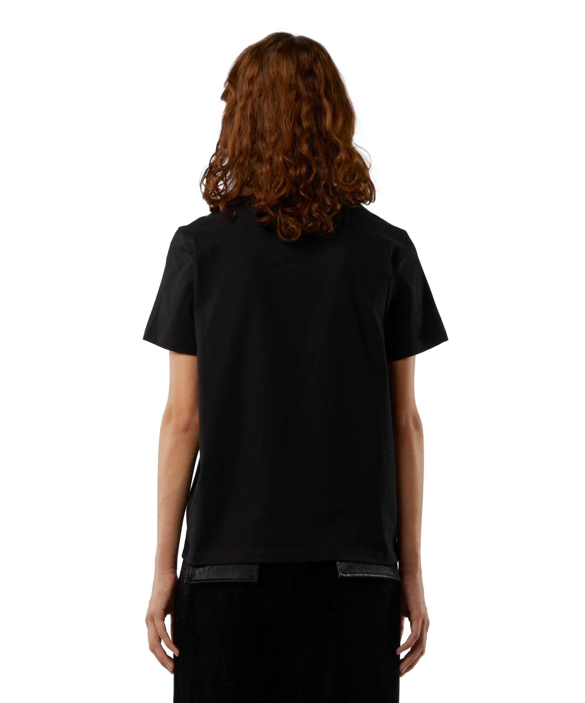 Crew neck T-shirt with MSGM box logo - 3