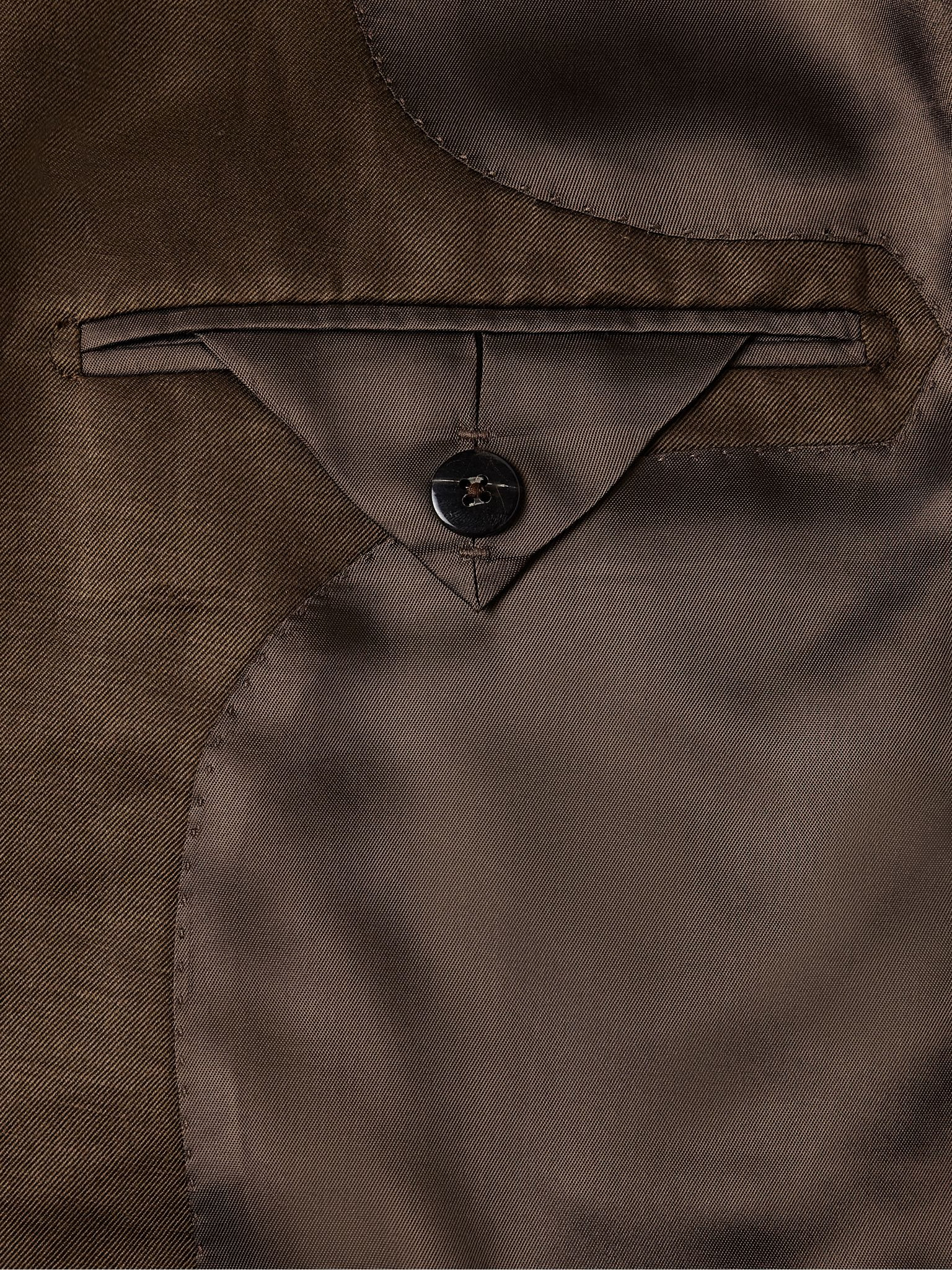Dyllan Silk-Blend Twill Suit Jacket Brown - 5