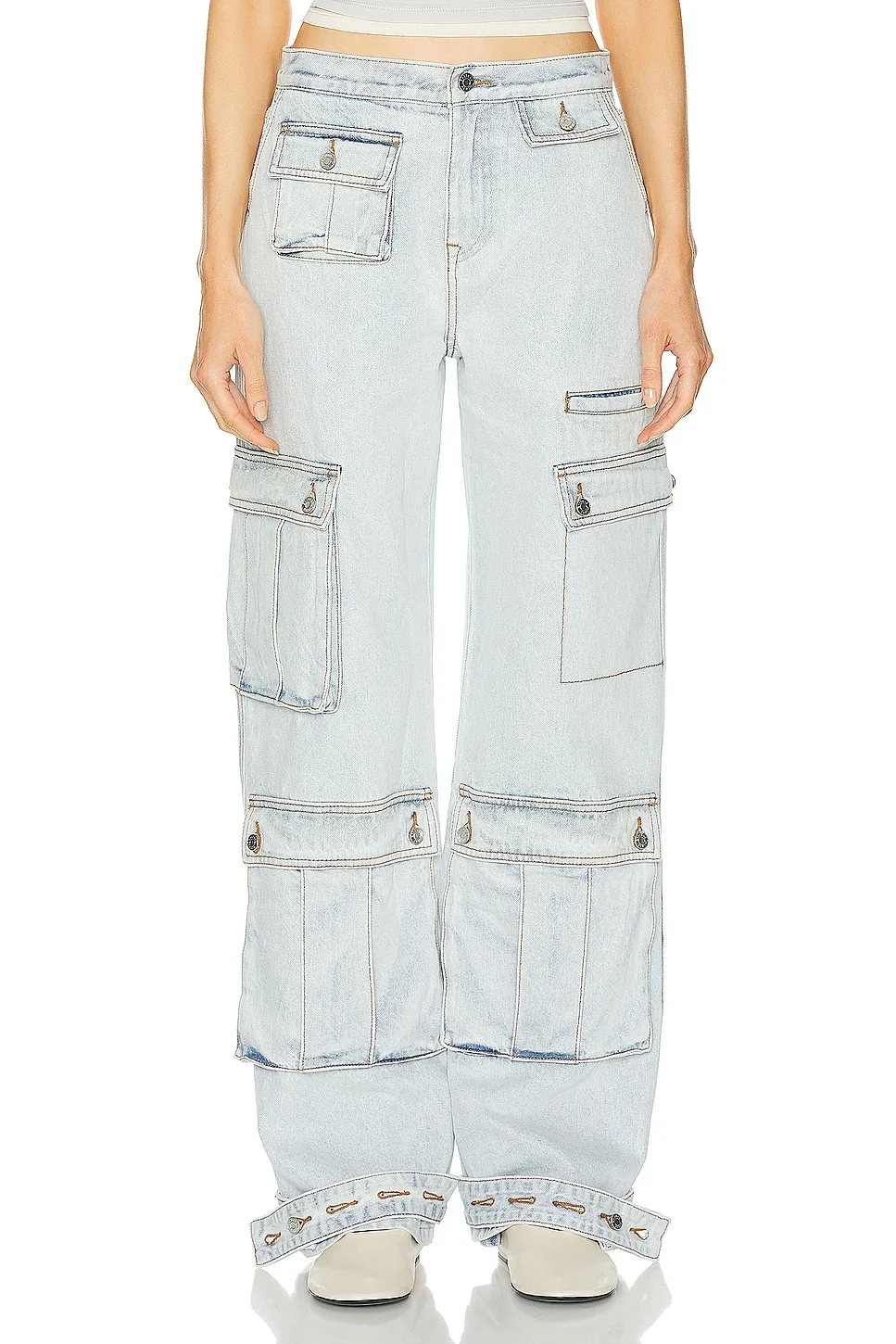 Lara Low Rise Wide Leg Cargo - 1