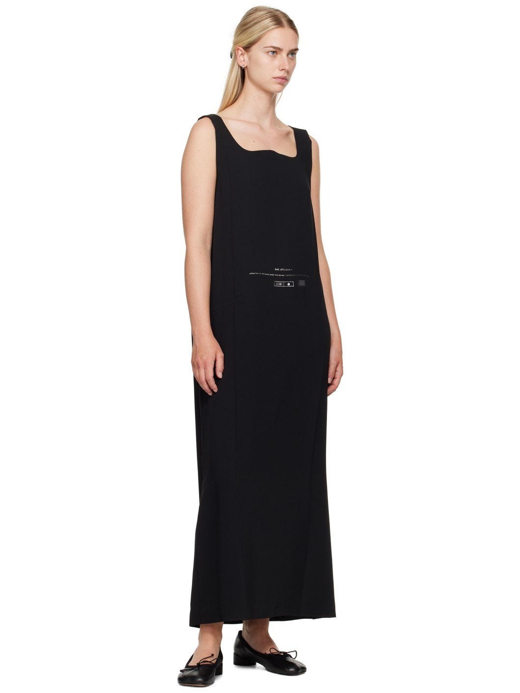 Black Fluid Maxi Dress - 4