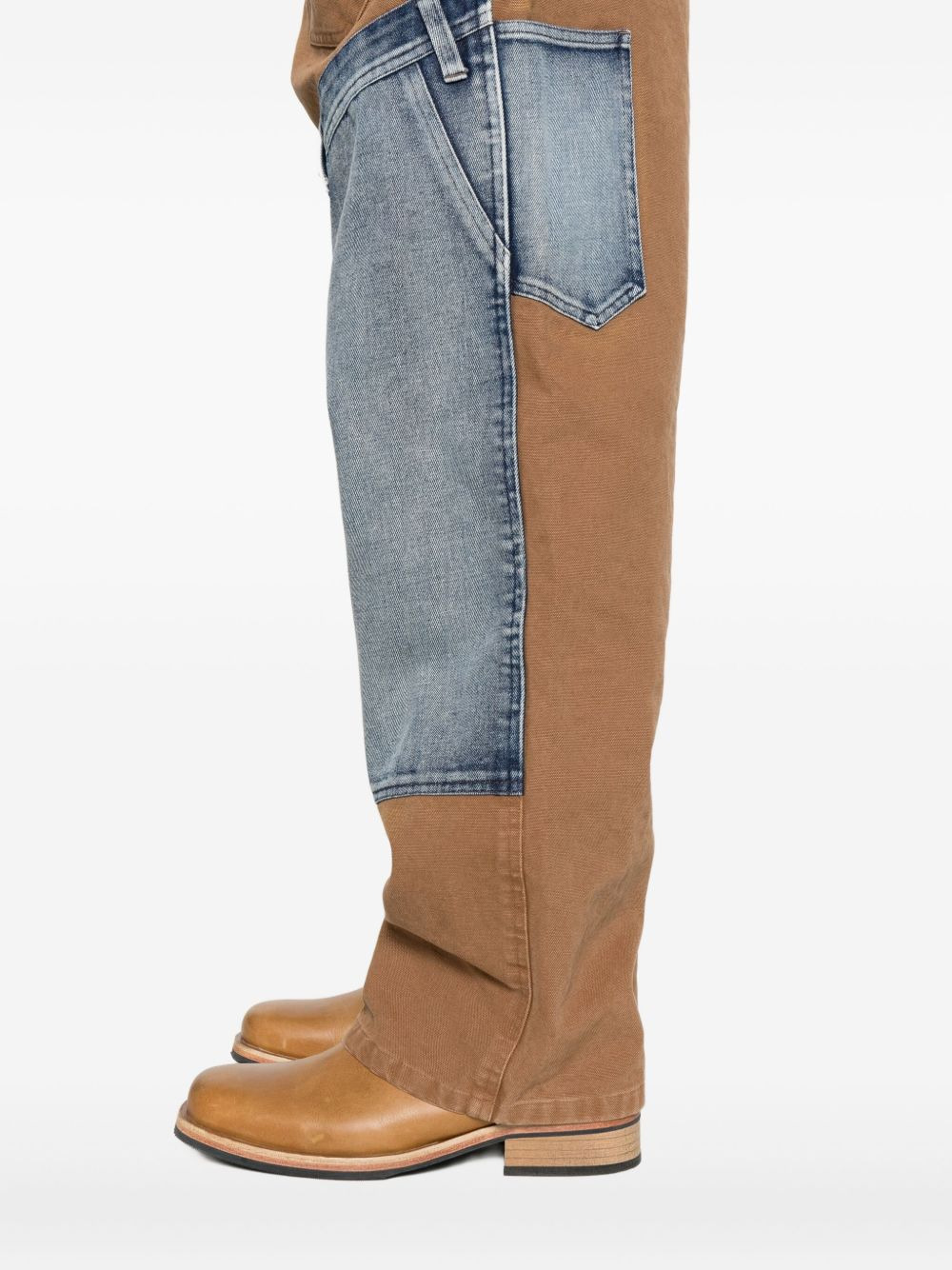 patchwork panel jeans - 5