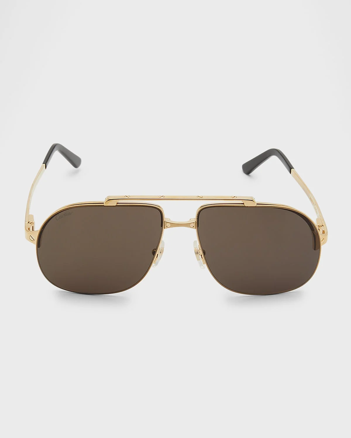 Men's Metal Double-Bridge Aviator Sunglasses - 1