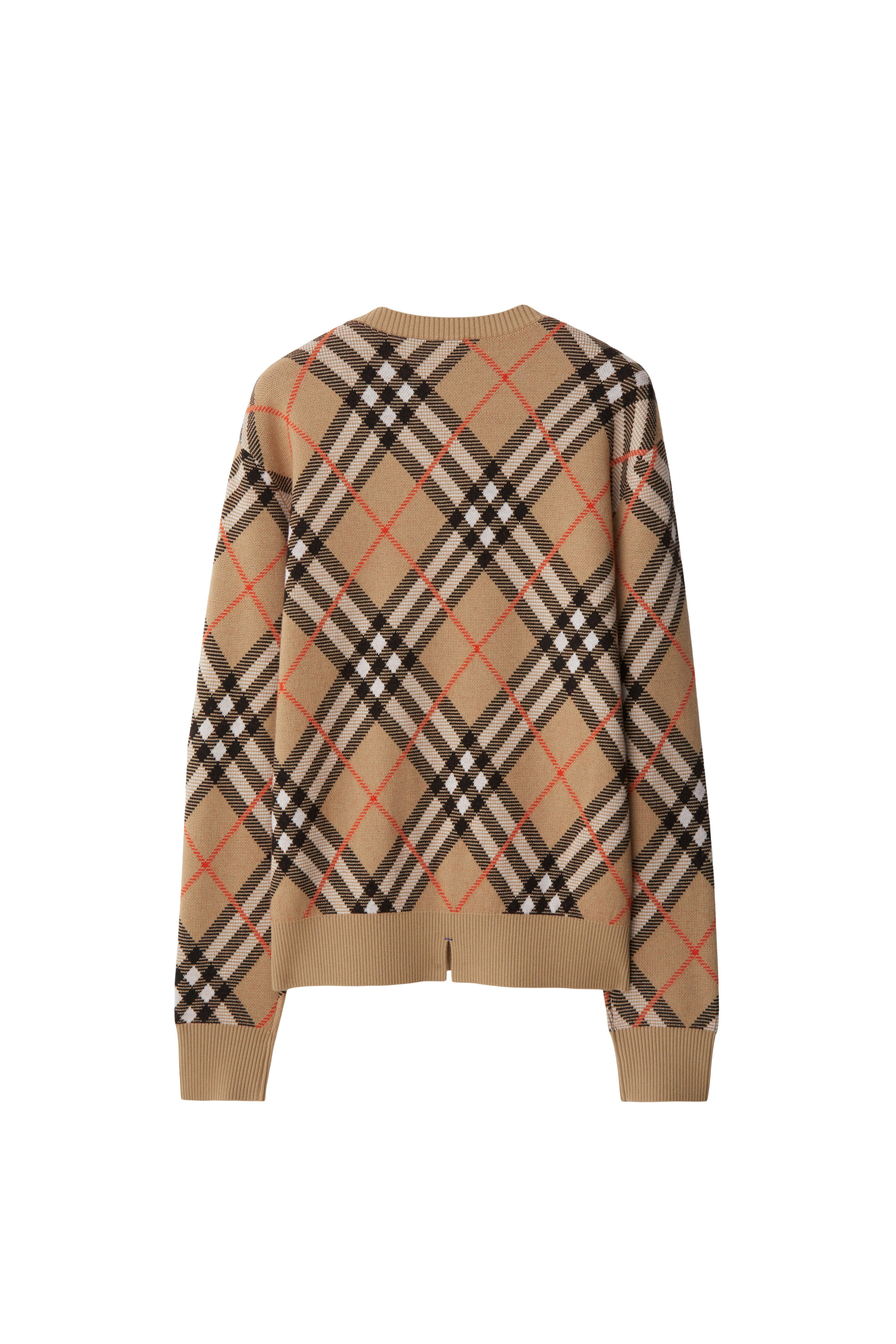 burberry Check Wool Mohair Blend Sweater in Sand at Nordstrom - 5