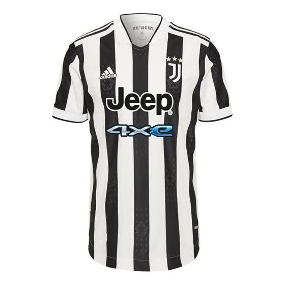 Men's adidas Juventus AU Player Edition 21-22 Season Home Soccer/Football Short Sleeve Black White T - 1