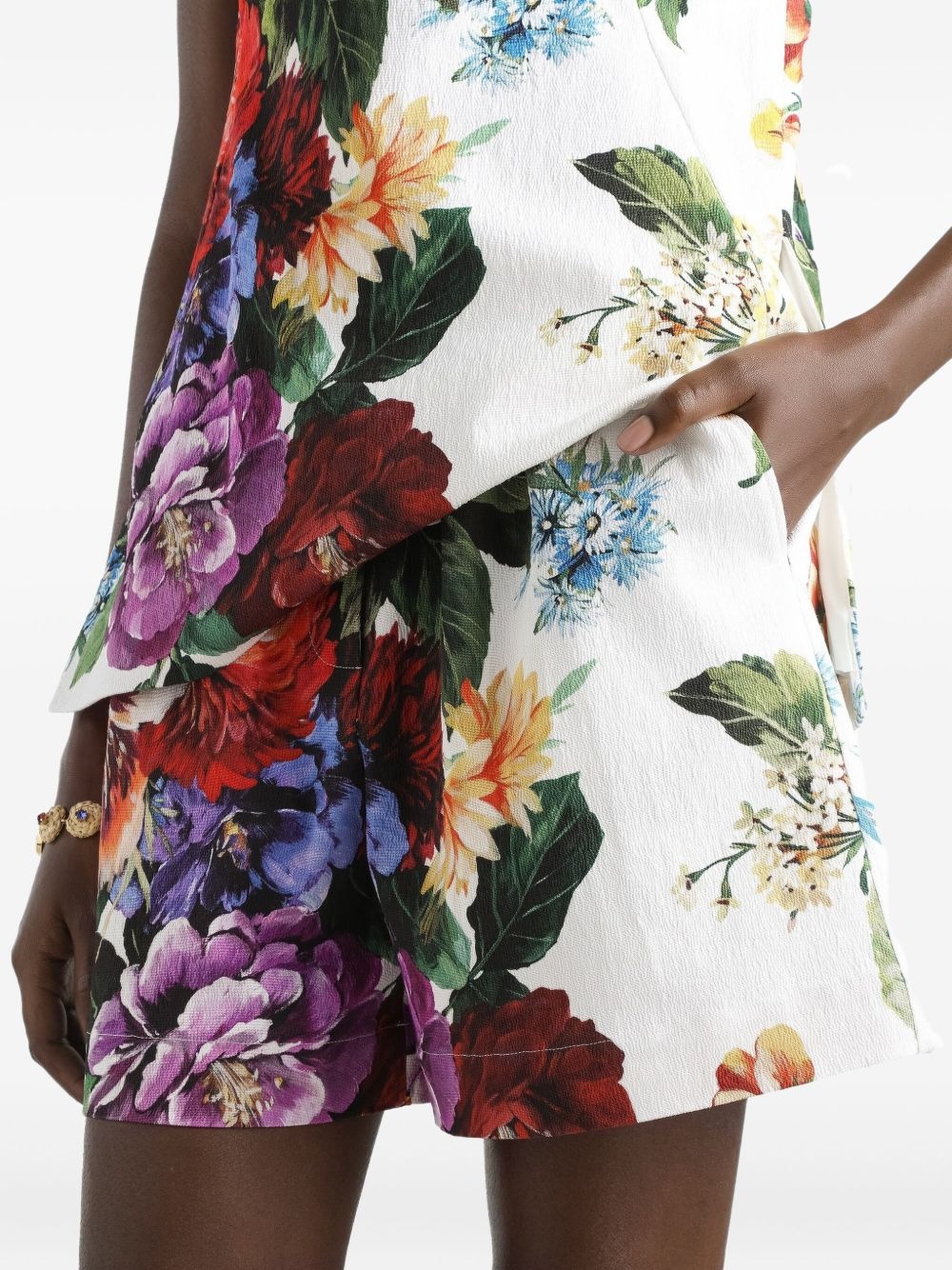 floral-print shorts - 4