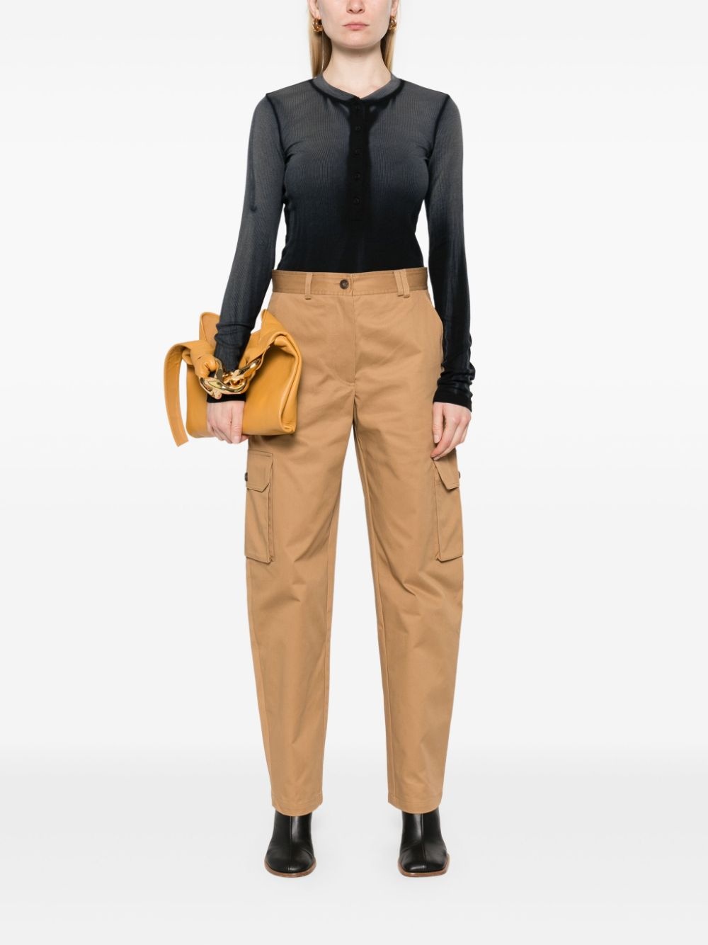 logo-embroidered chinos - 2