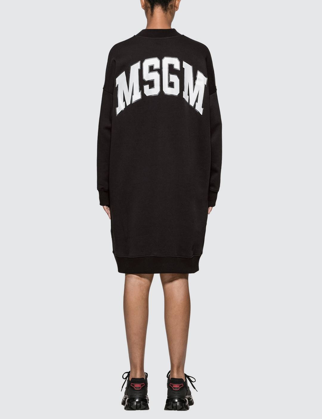 Multi Logo Print Fleece Dress - 4