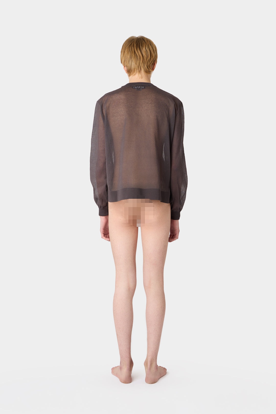 KNIT LONGSLEEVE T-SHIRT / charcoal gray - 7