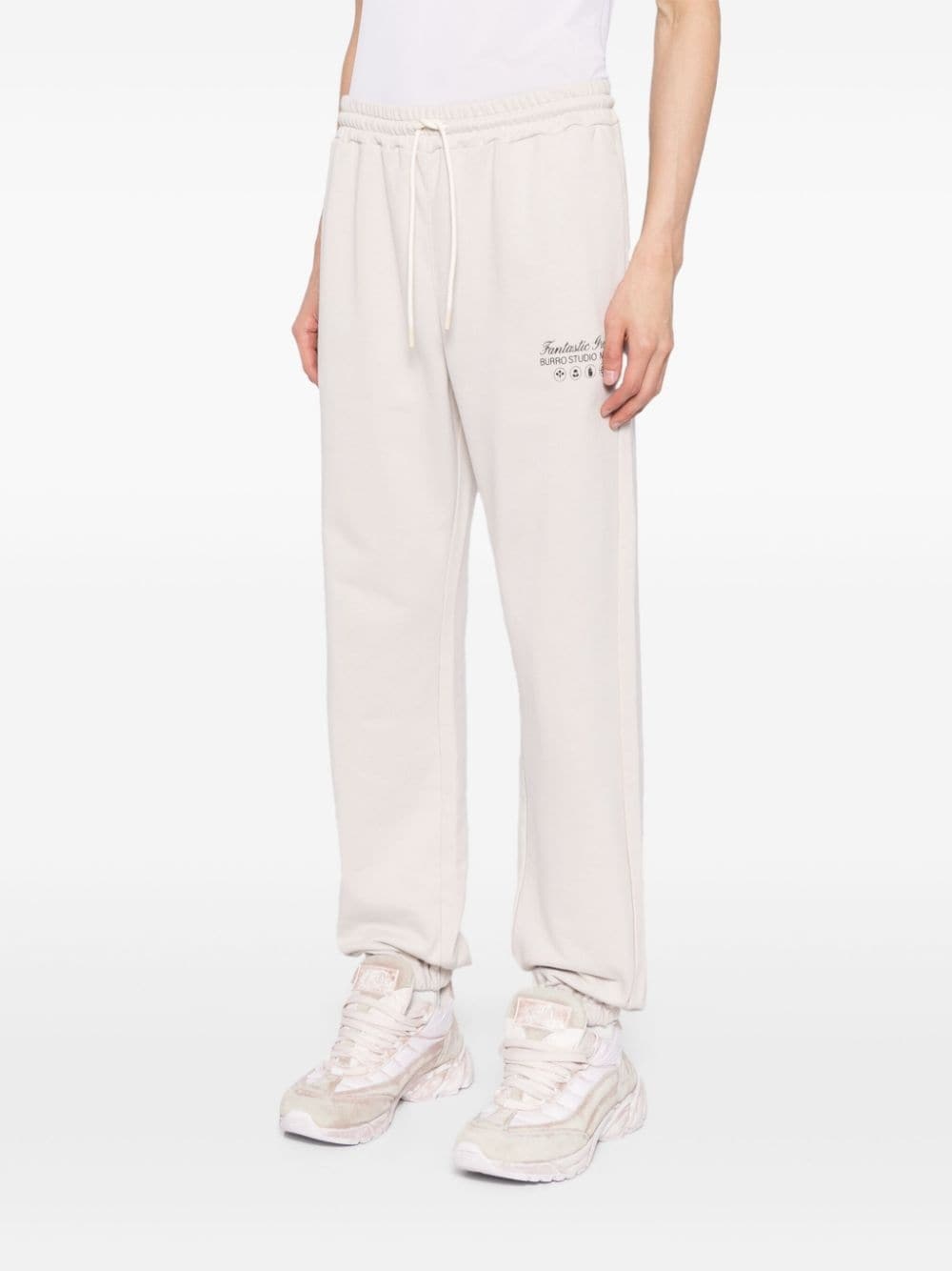 printed cotton track pants - 4