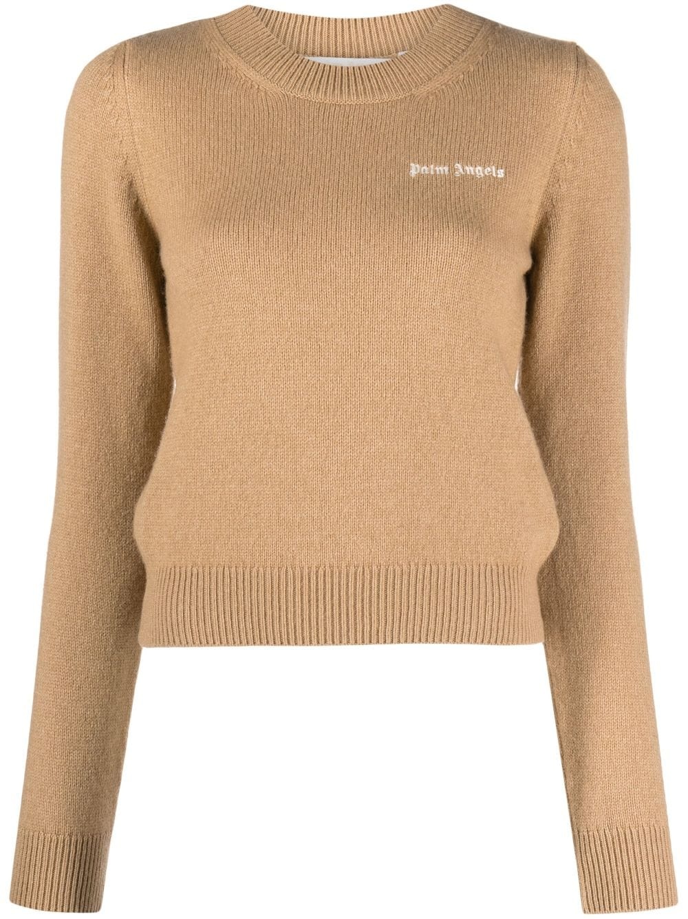 logo-embroidered merino-blend jumper - 1