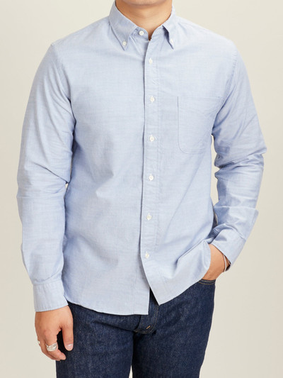 BEAMS PLUS Oxford Button-Down Shirt in Blue outlook