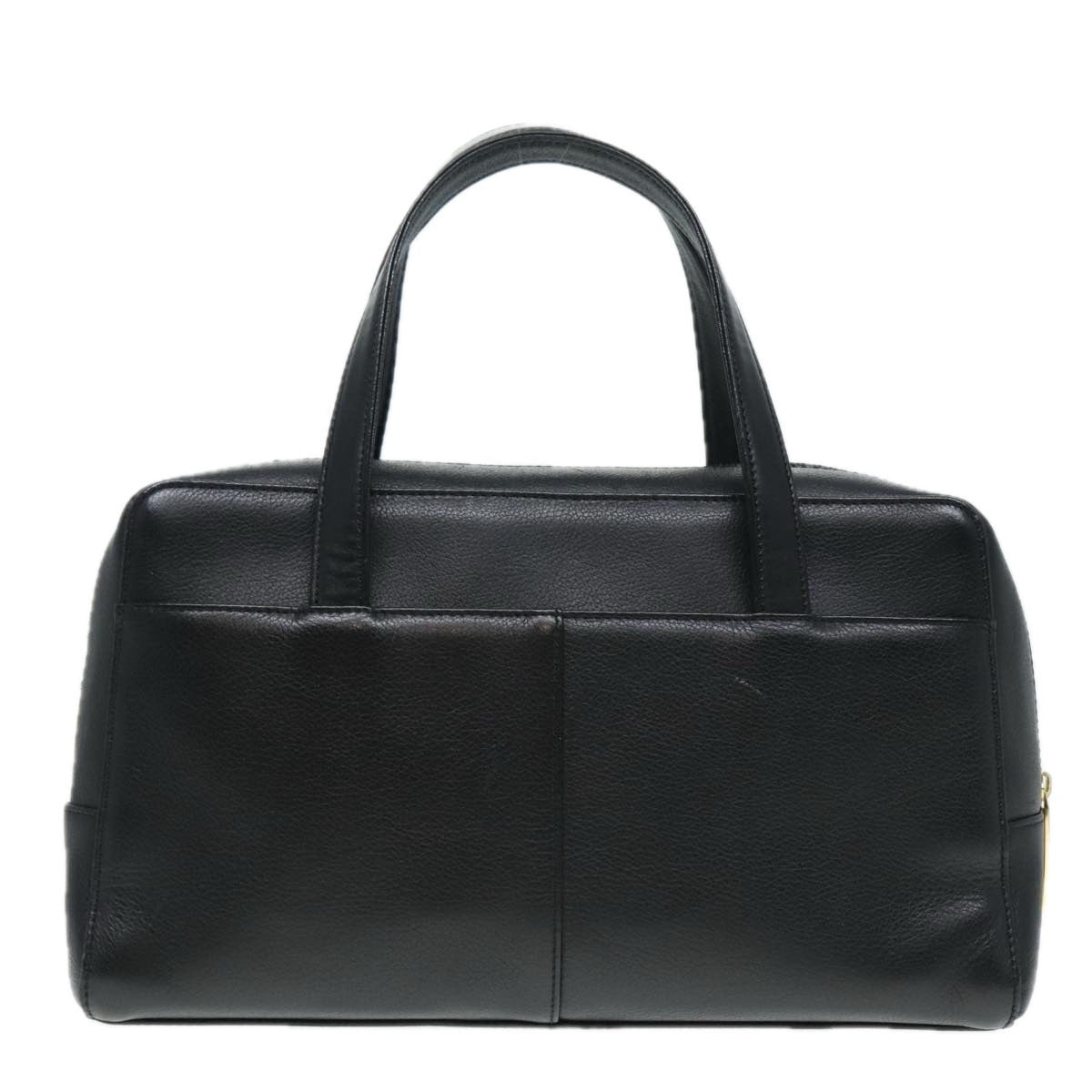 Burberry Hand Bag Leather Black Gold - 3