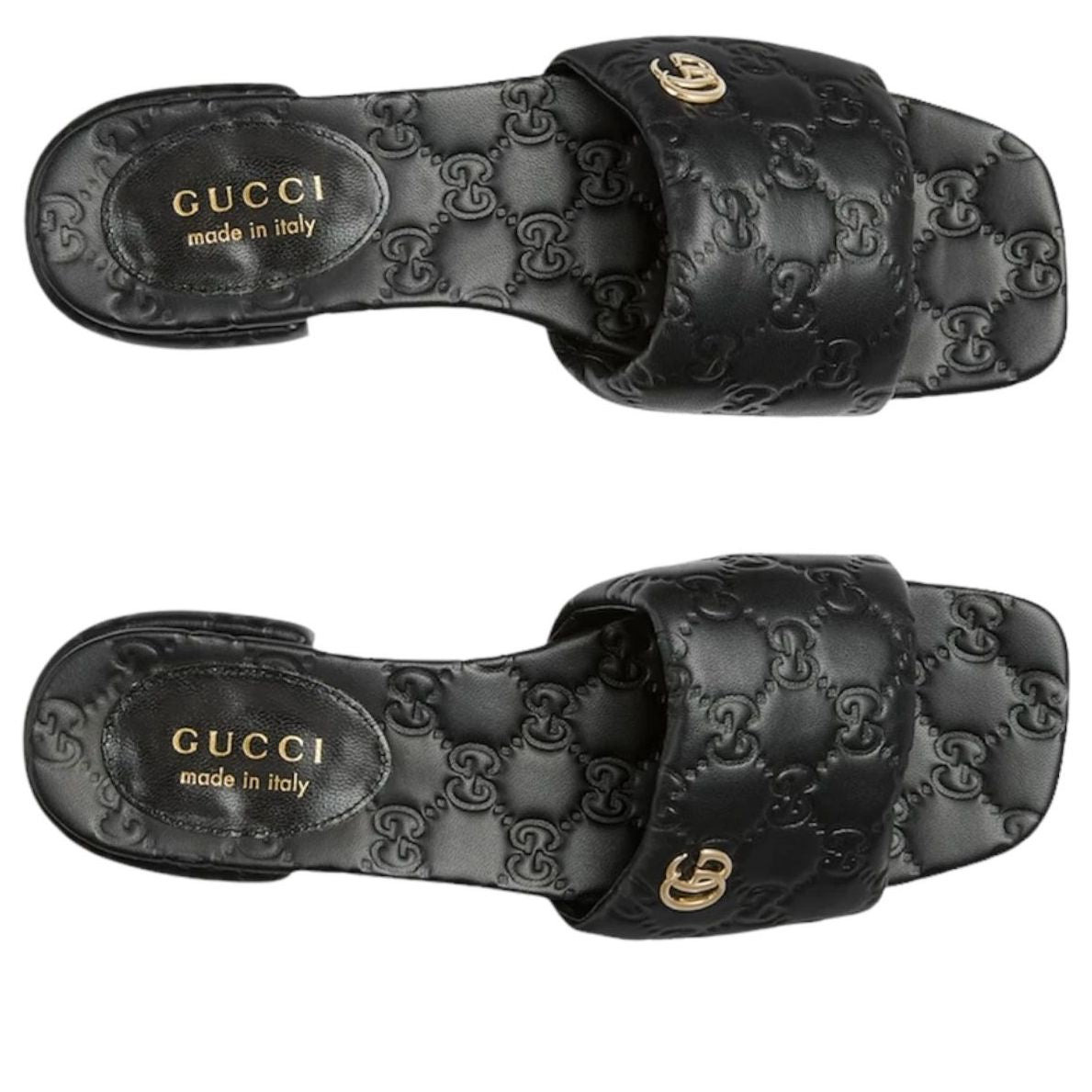 (WMNS) Gucci GG Slides 'Black' 816330-AAEA2-1000 - 2