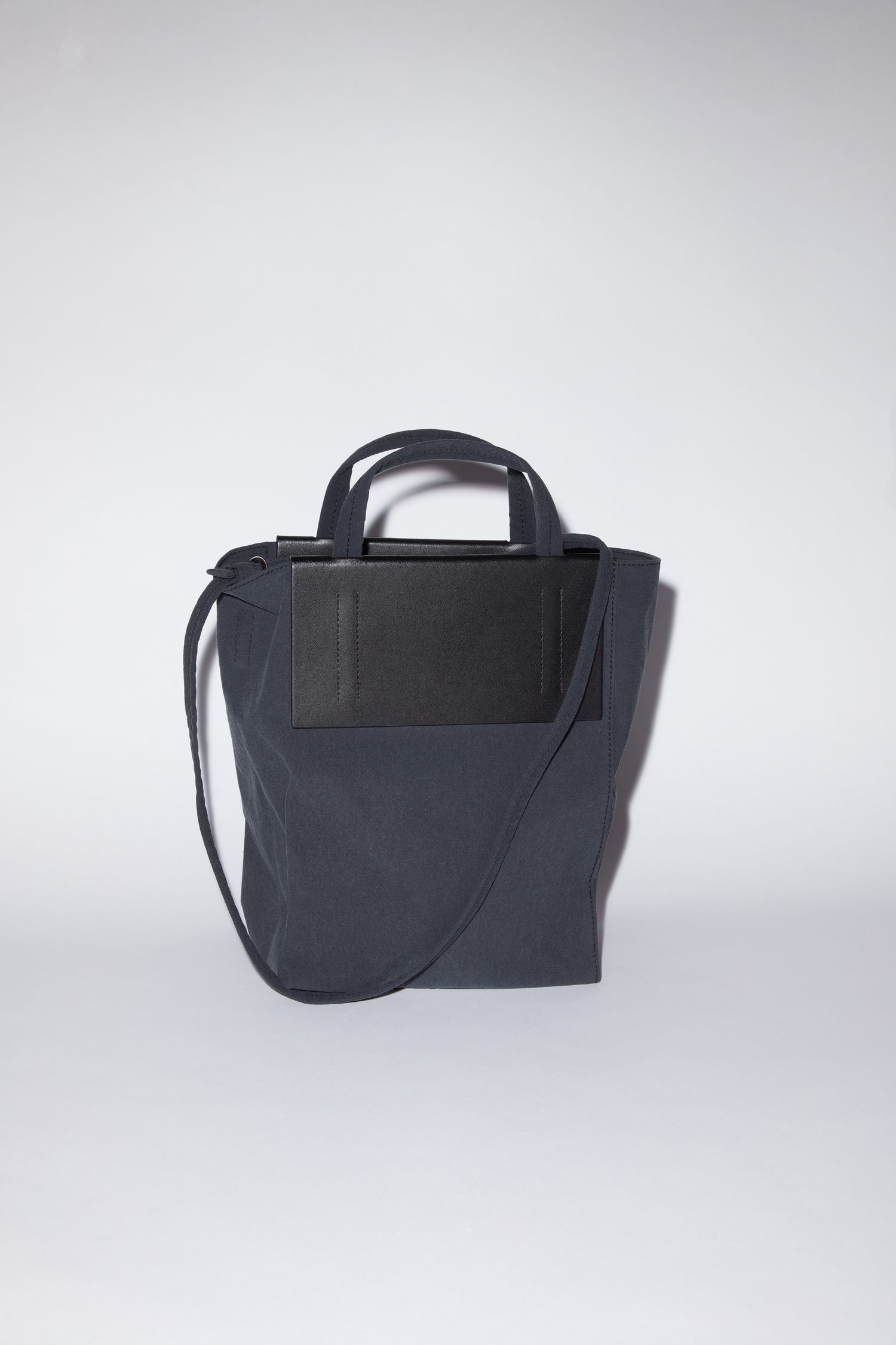 Papery nylon tote bag - Black/Black - 3