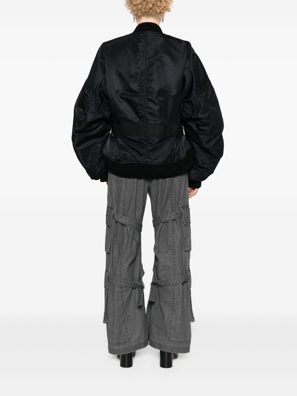 logo-patch bomber jacket - 4