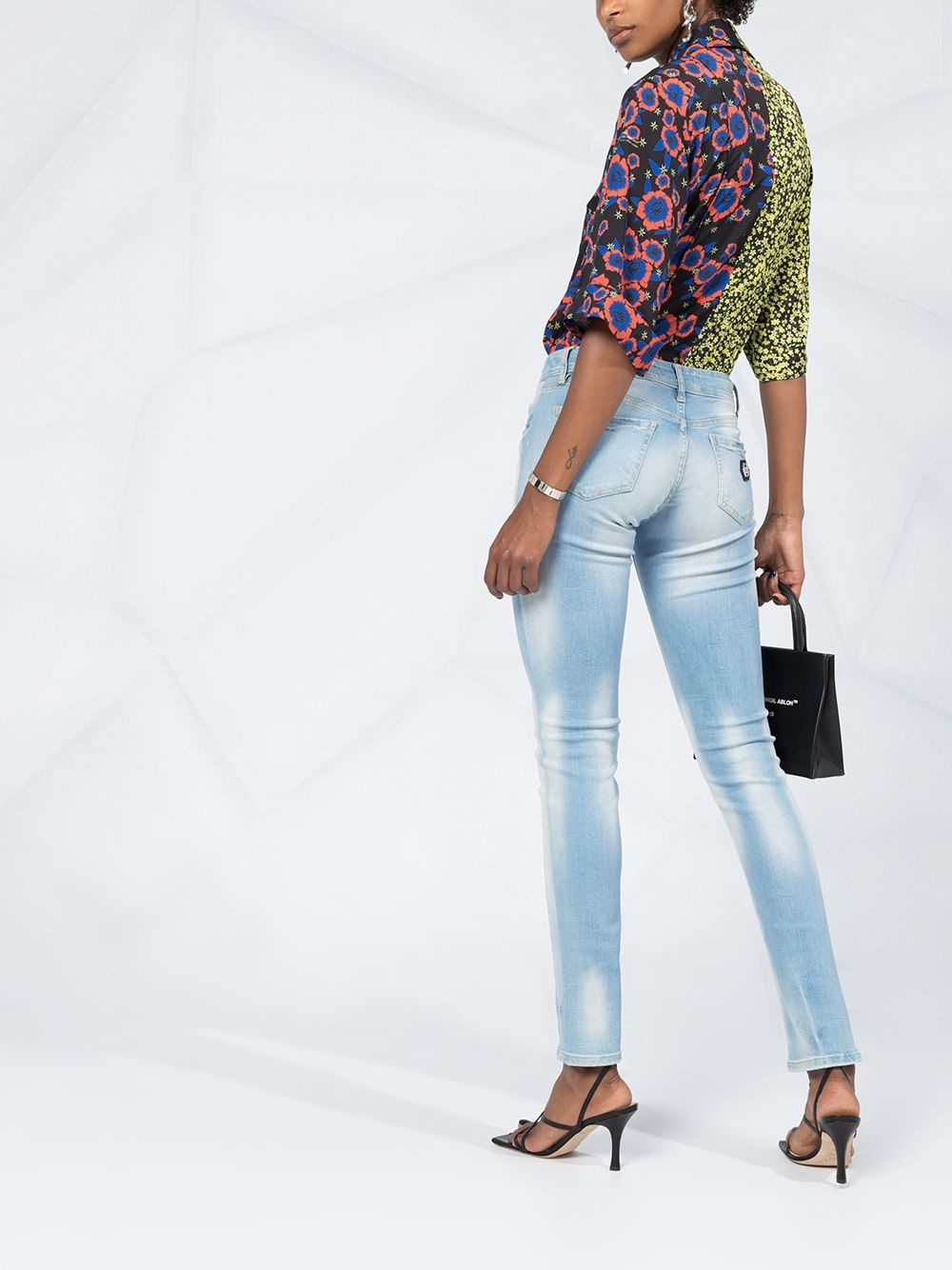 high rise skinny fit jeggings - 8