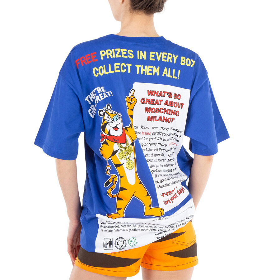 Moschino Tony The Tiger Oversized T-Shirt In Blue - 5