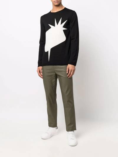 Comme des Garçons SHIRT Fin intarsia-knit wool jumper outlook