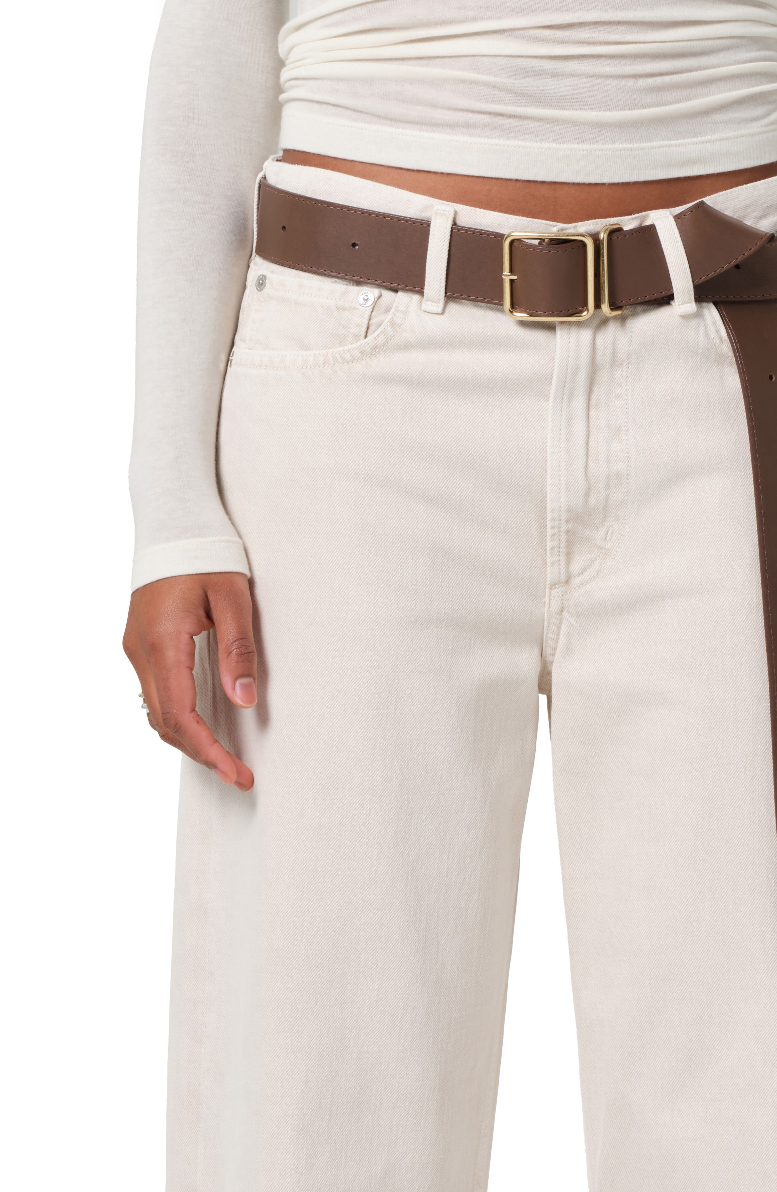 Citizens of Humanity Miro High Waist Barrel Jeans in Almondette at Nordstrom - 4