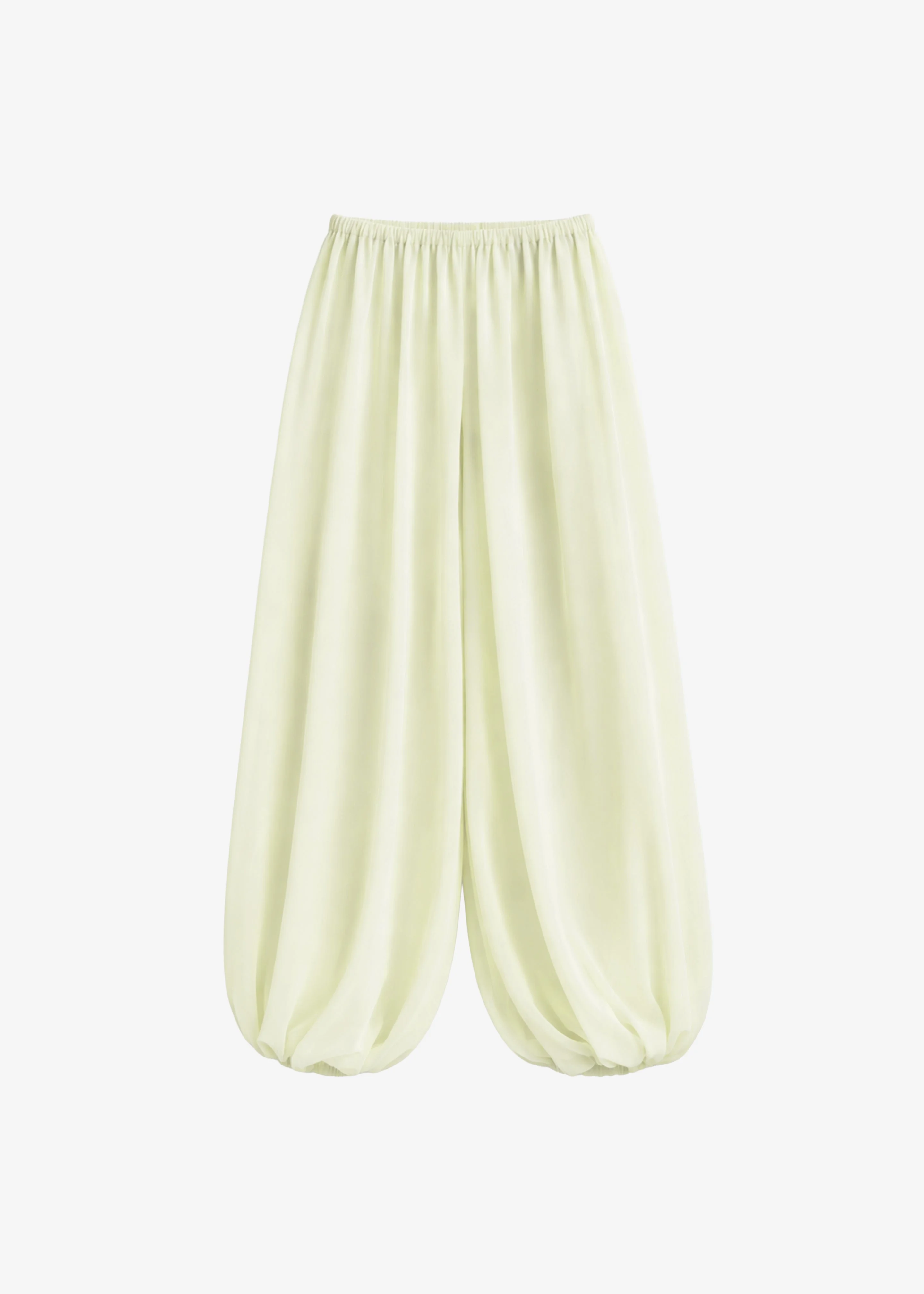 Mio Sheer Balloon Pants - Pale Yellow - 1