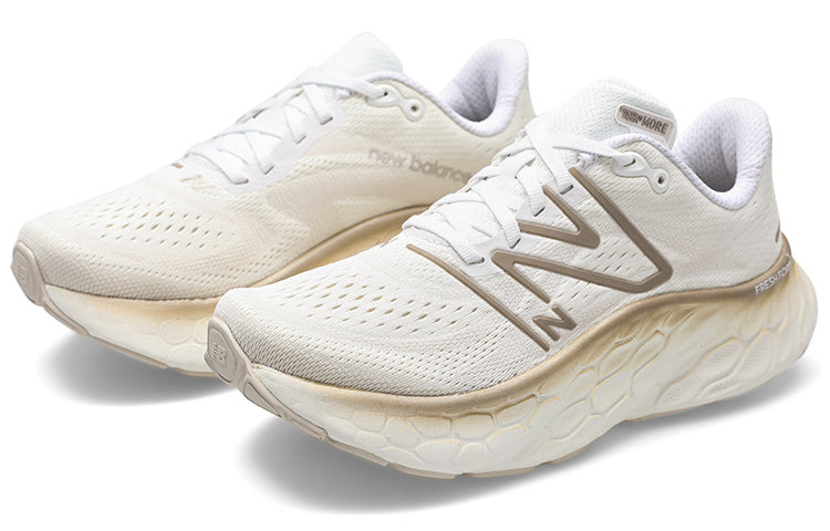 (WMNS) New Balance Fresh Foam X More v4 'White Gold Metallic' WMORCW4 - 3