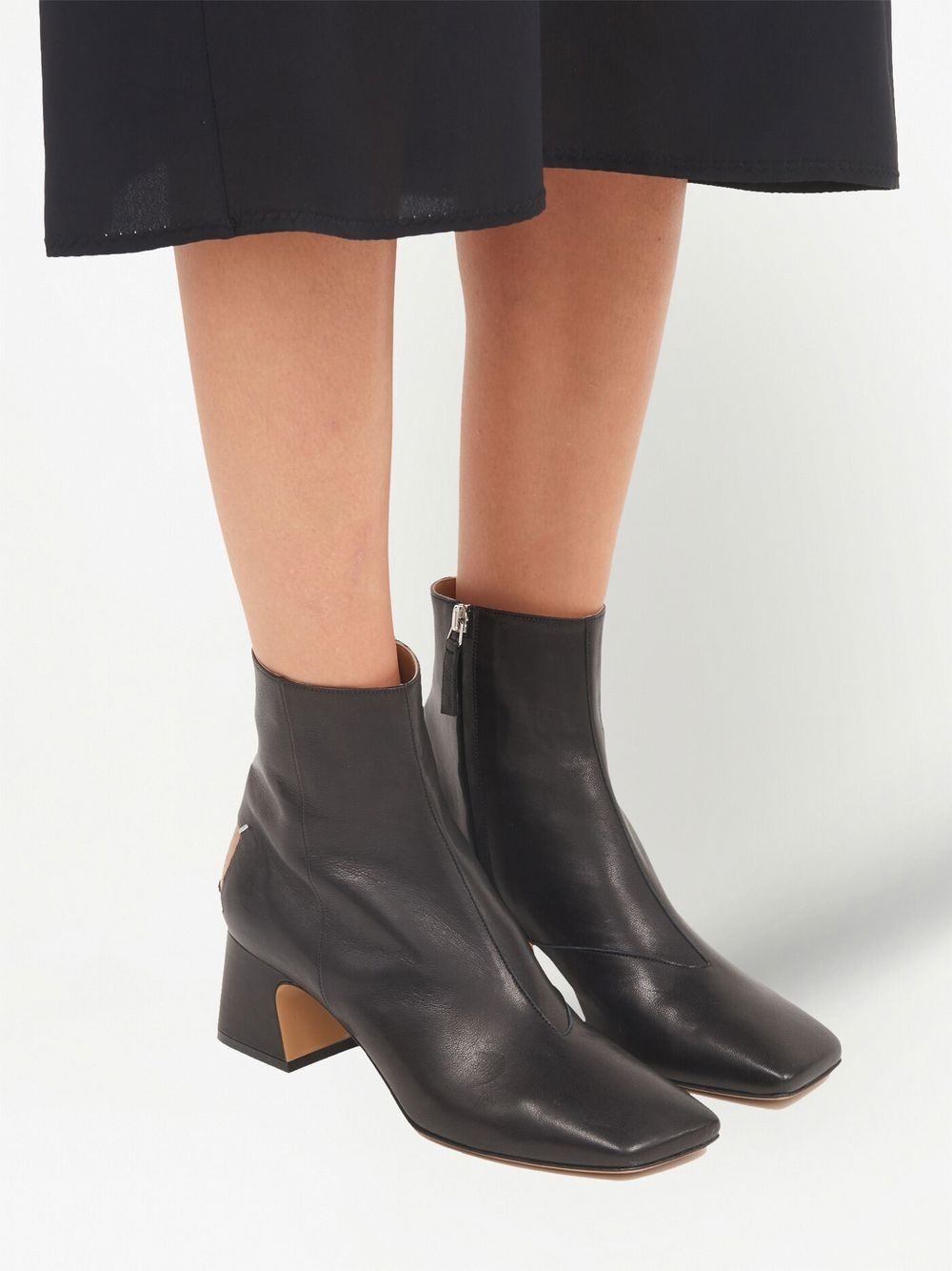 square-toe heeled boots - 6