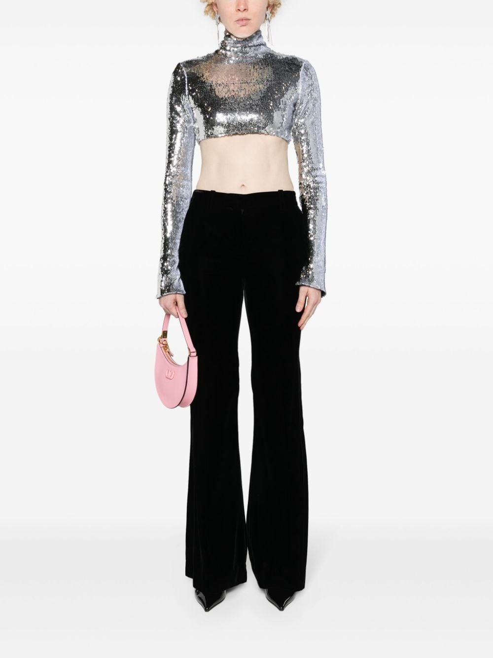flared velvet trousers - 2