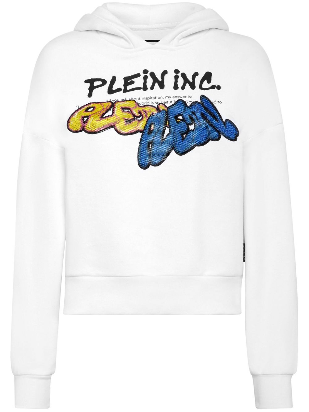 Bombing Graffiti-print long-sleeve hoodie - 1