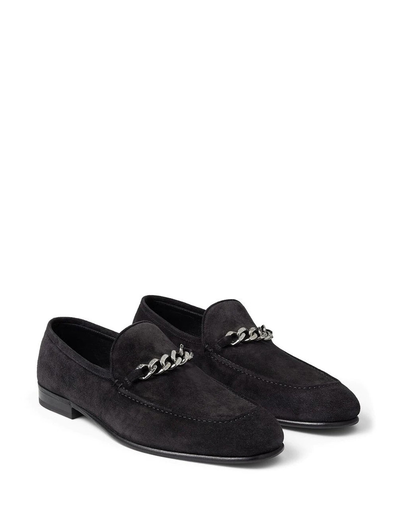 JIMMY CHOO Marti Reverse suede loafers outlook