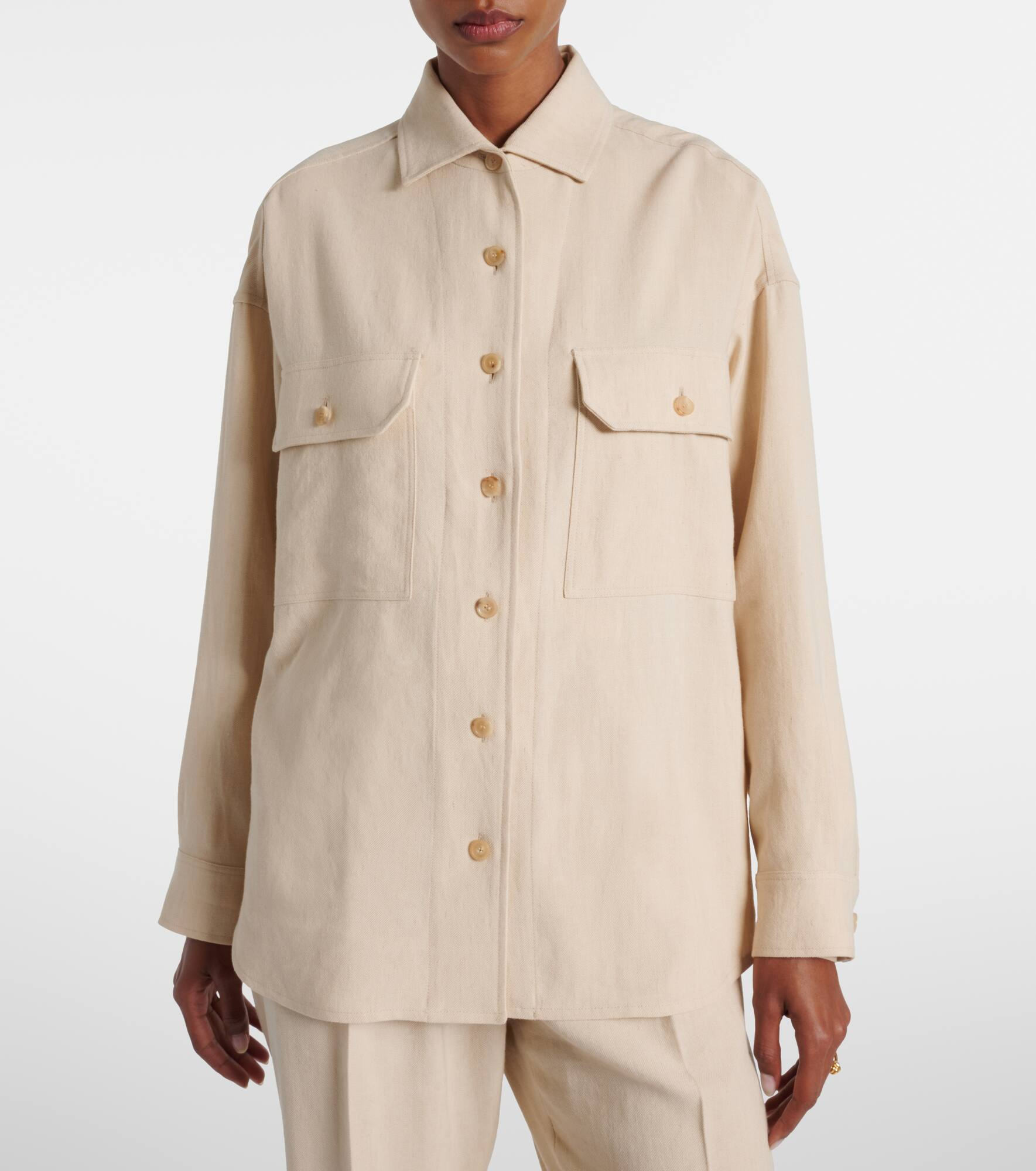 Linen and wool shirt - 6