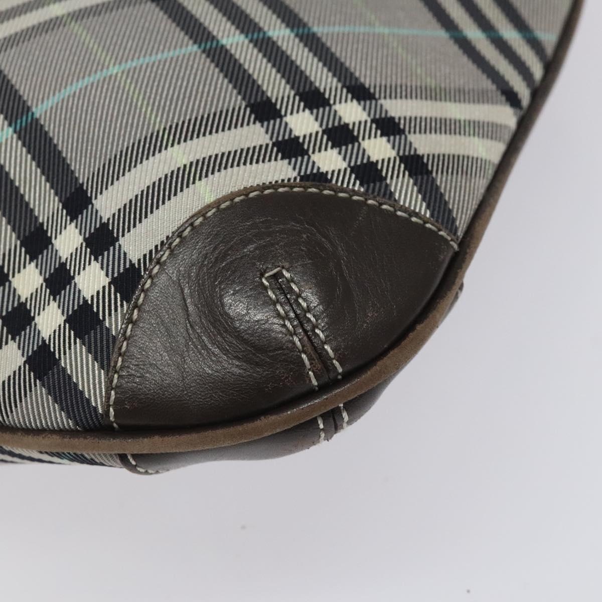 Burberry Nova Check Blue Label Shoulder Bag Nylon Gray - 16