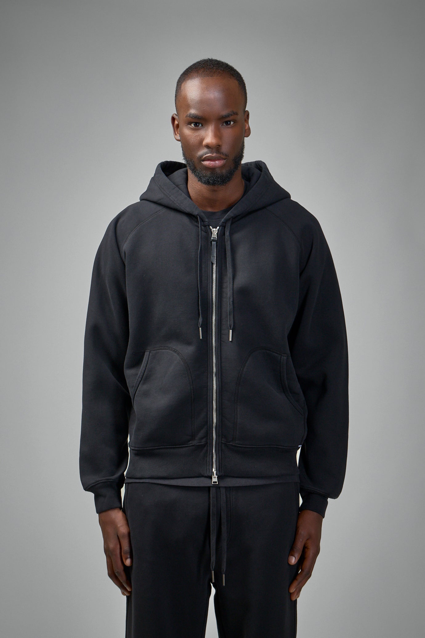 Cotton Sweat Zip Hoodie - 1
