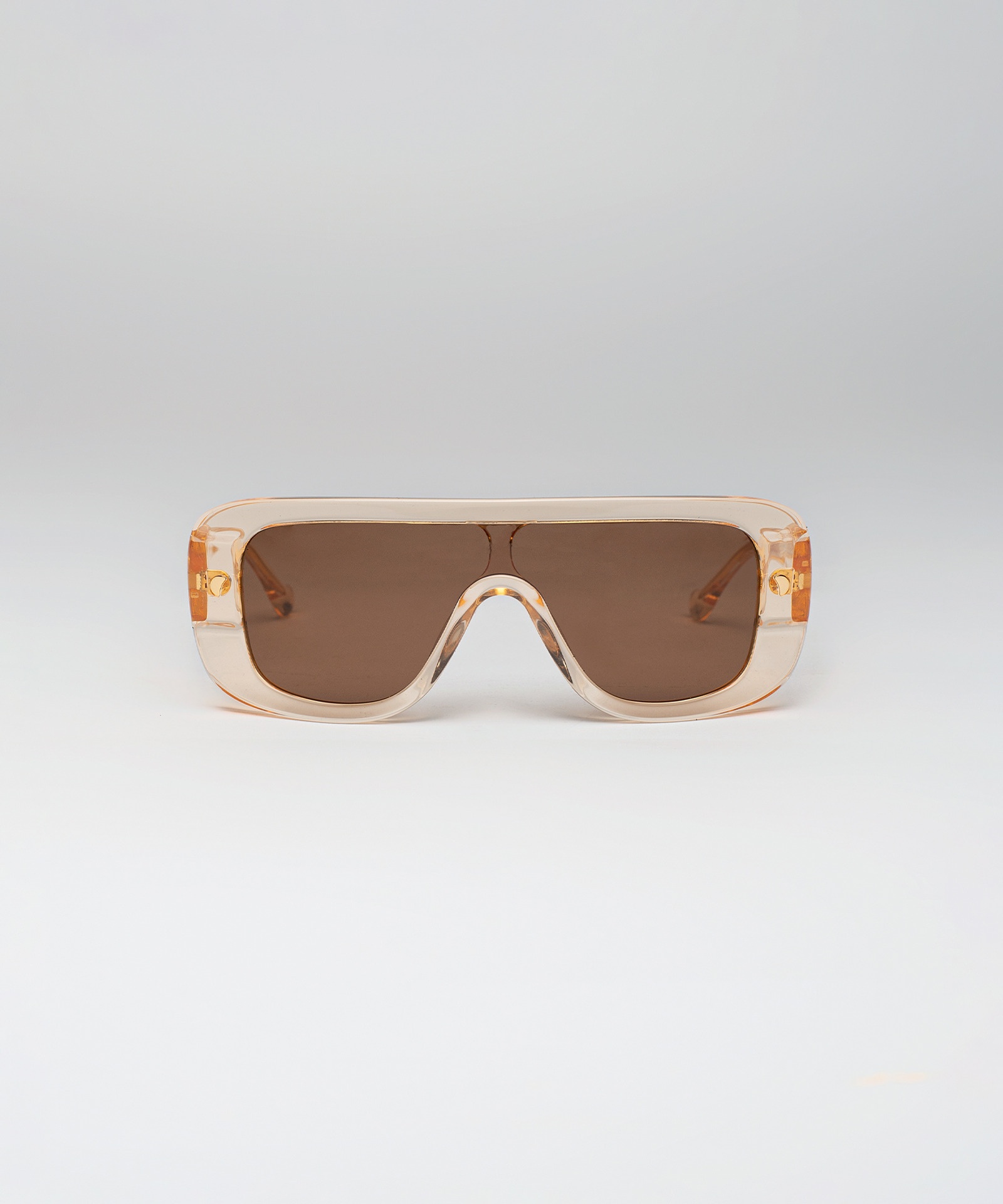 MONSINO - Oversized square-frame sunglasses - Transparent champagne - 1