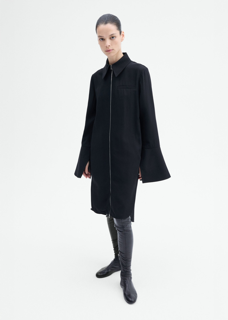 CO Zip-Front Dress in Viscose Wool outlook