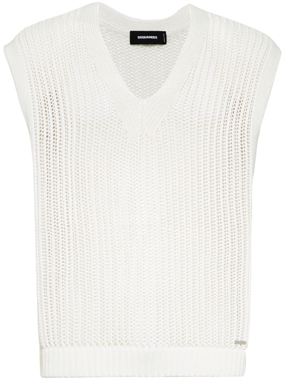 open-knit vest - 1