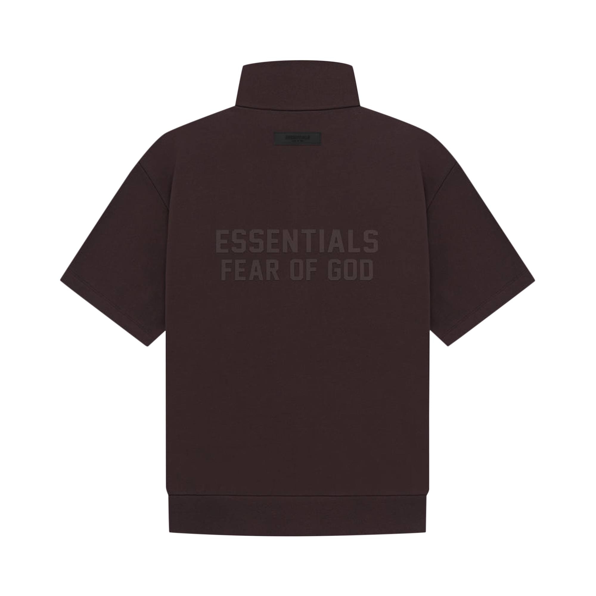 Fear of God Essentials Half Zip 3/4 Sleeve Shirt 'Plum' - 2