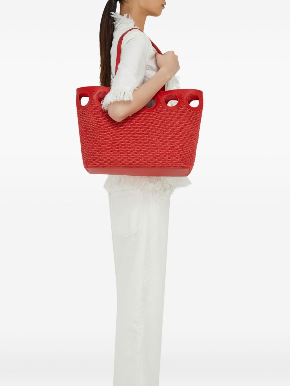 large raffia tote bag - 2