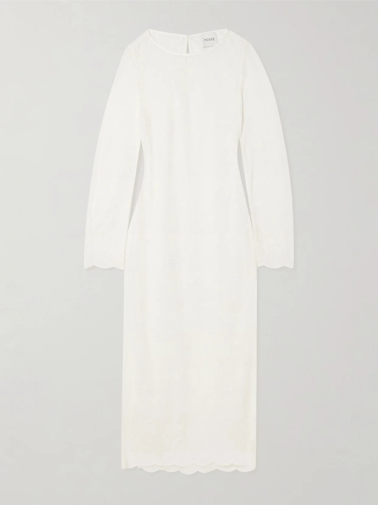 Cove Embroidered Open-knit Cotton Kaftan - 1
