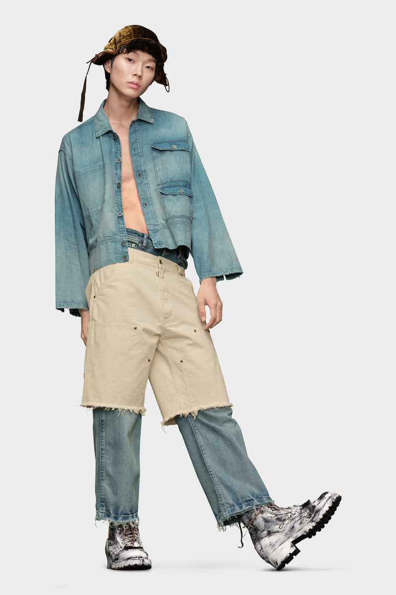 Maison Margiela Denim caban jacket outlook