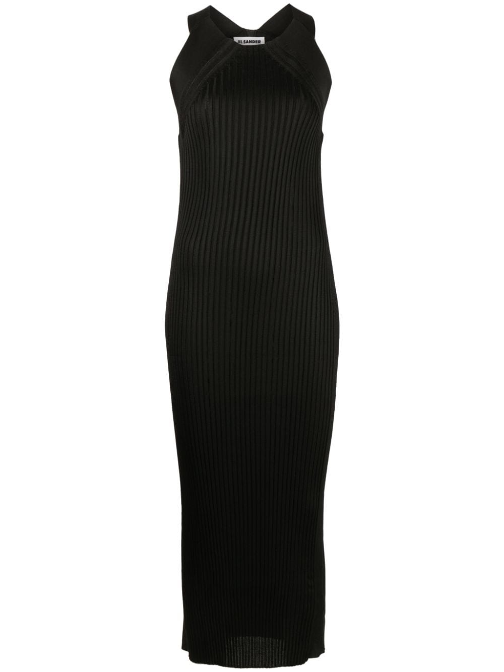 ribbed-knit midi dress - 1