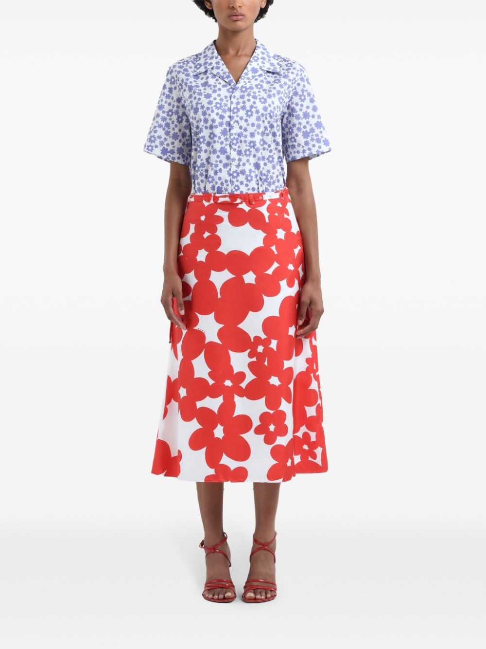 floral-print midi skirt - 2